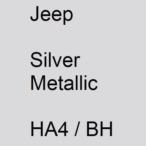 Jeep, Silver Metallic, HA4 / BH.